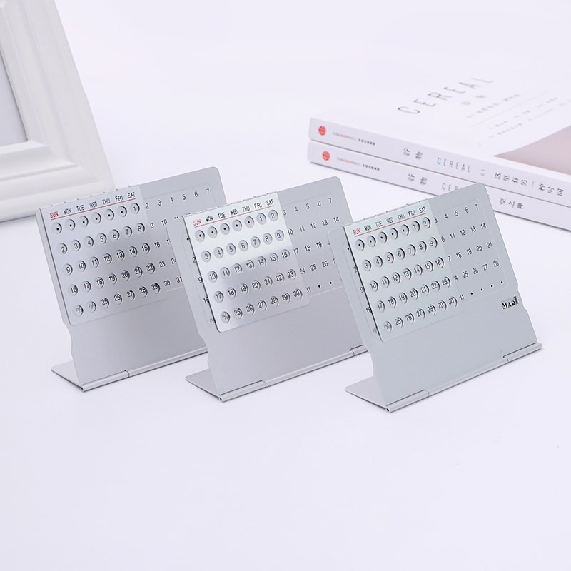 Ultra Thin Metal Desktop Calendar Unique 100 Years Calendars