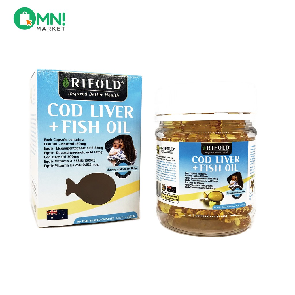 Rifold Cod Liver Oil for Kids Supplement 90 Capsules [Expiry Date 01/