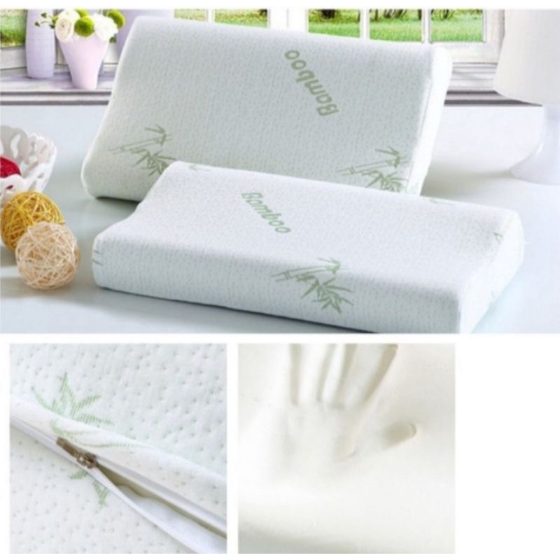 Hosh Pillow Bamboo fiber Memory foam pillow (50x30cm) Shopee Philippines