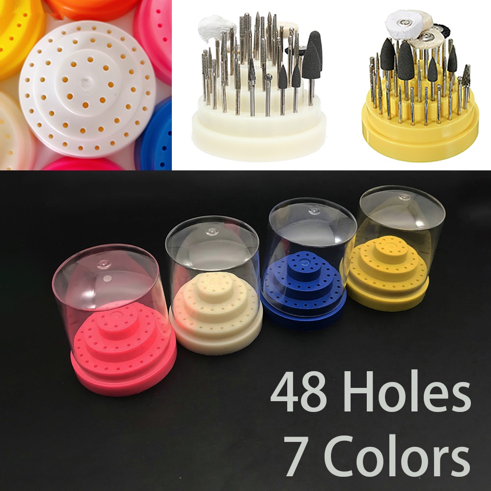 Dental Bur Box 48 Holes Drill Placement Box Dentist Tools Drill Case