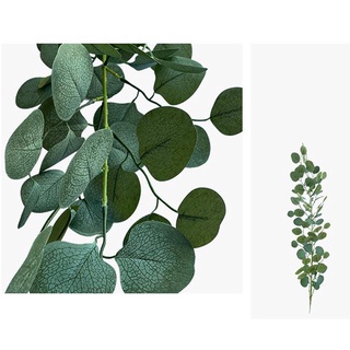 Eucalyptus Branches Flower Plant Bamboo Leaves Cuttings Fake Green Plants Ornament Artificial Flowers Indoor Home Decoration Wedding Party Supplis Room Decorate Silk Cloth Living 100cm Display Potted Simulation Wicker #5