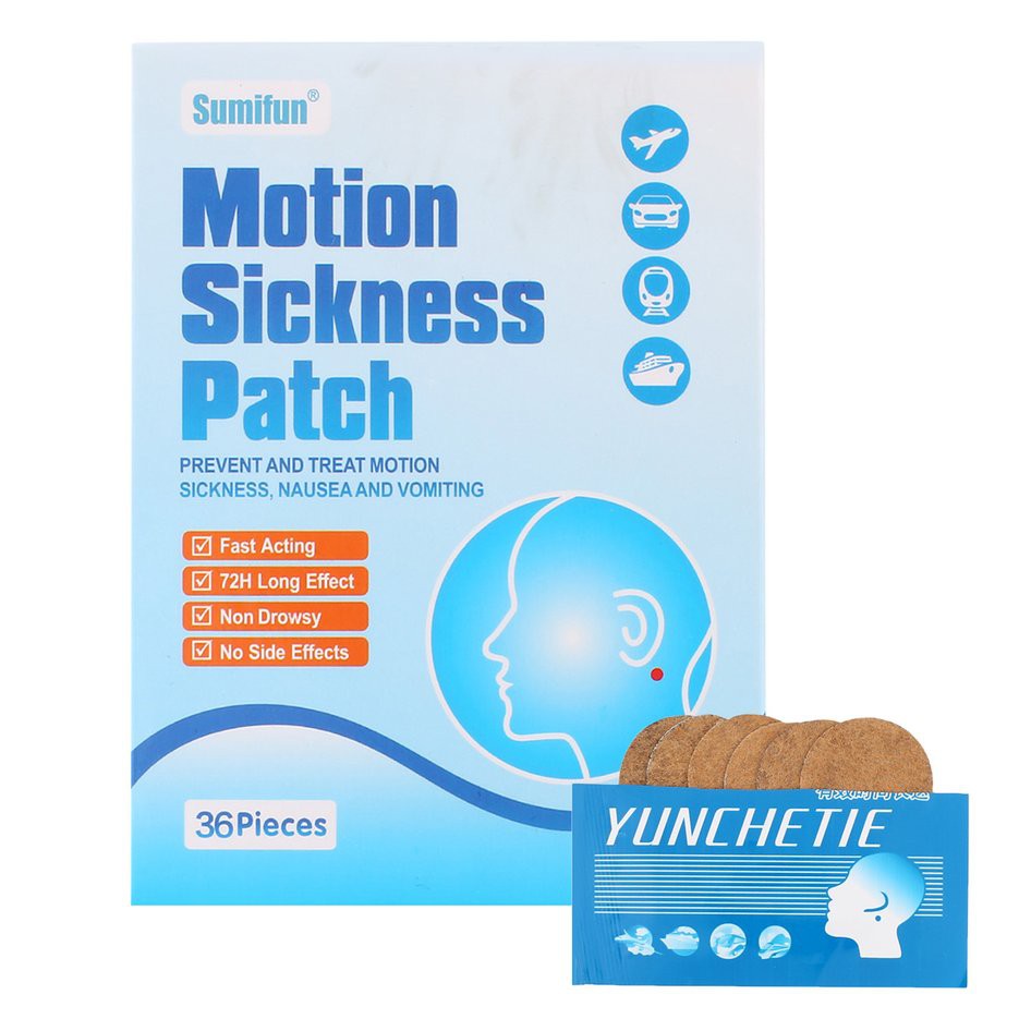 36Pcs Car Sickness Relief Patch Seasickness Dizzy Plaster Shopee