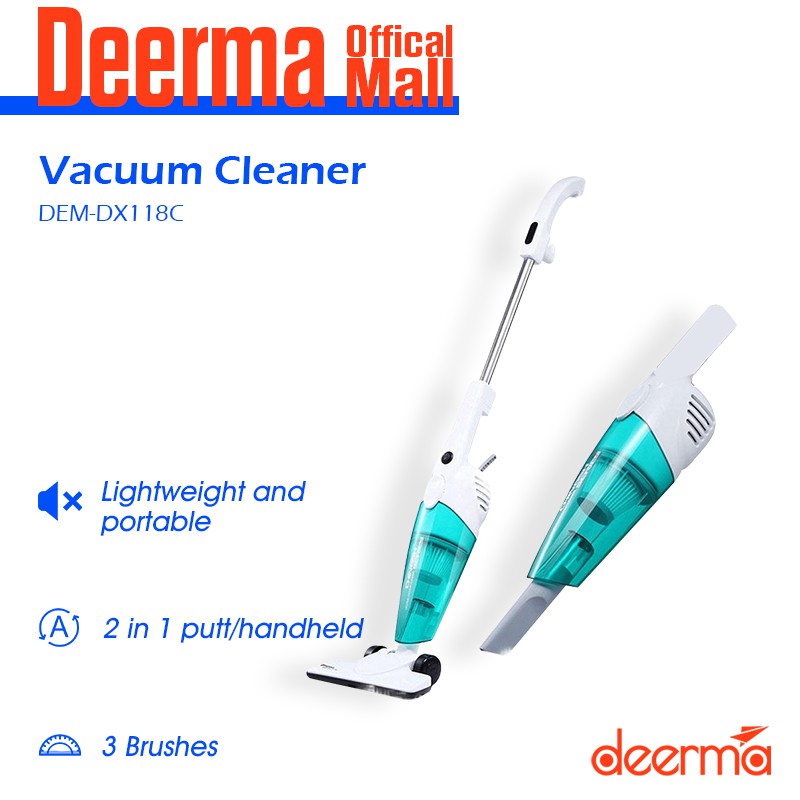 Deerma DX118C Upright Vacuum Cleaner Mini 2in1 Handheld Cleaner with