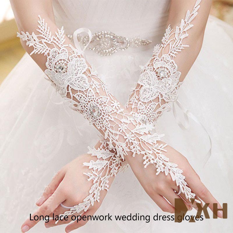 long lace wedding gloves