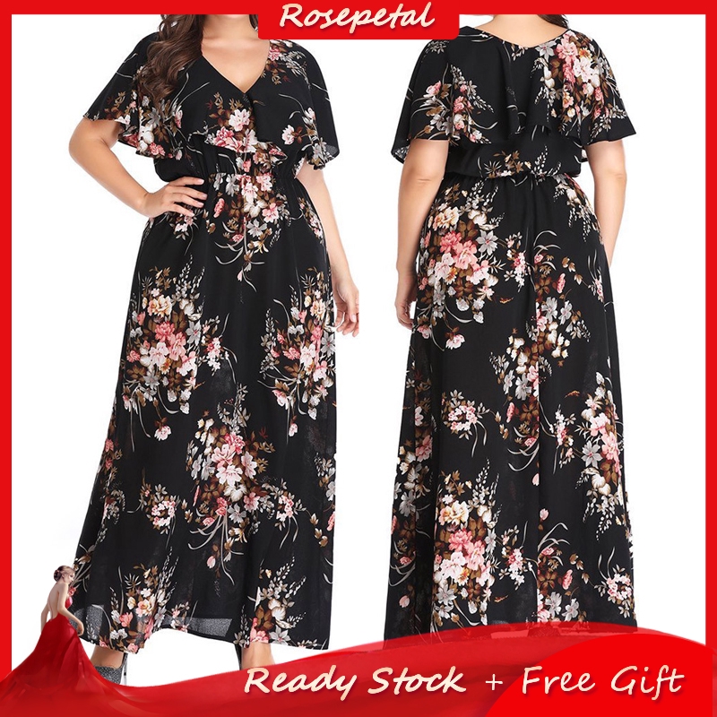 maxi dress floral plus size