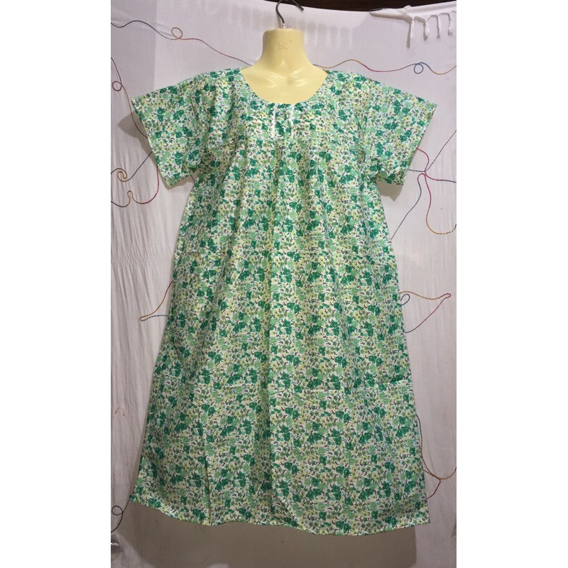 Cotton Duster Embroidery Daster Dress Summer Pambahay Pantulog Duster ...