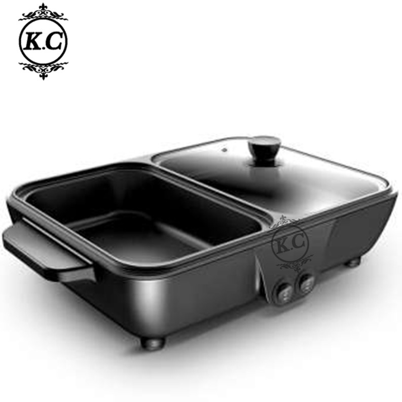 KC ☆Good Quality☆ ZH1264 multifunction grilled onepot pot Dormitory mini hot pot grill oven