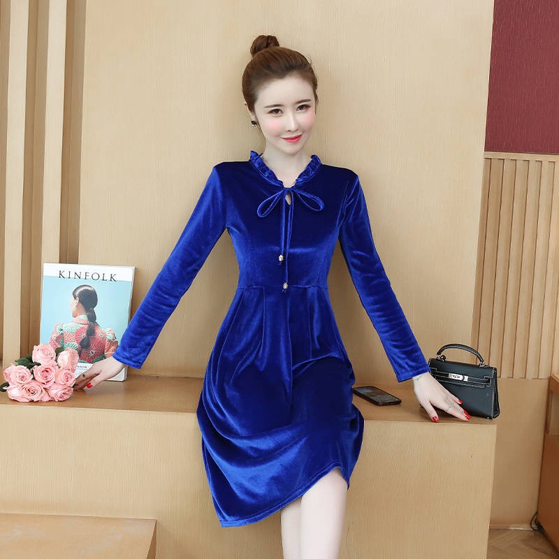 ladies velvet dress