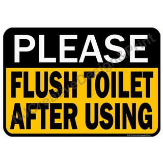 Please Flush Toilet Signage-A4 Size | Shopee Philippines