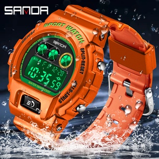 Sanda Men Fashion Digital Sports Watch Waterproof LED Chrono Alarm Clock #2
