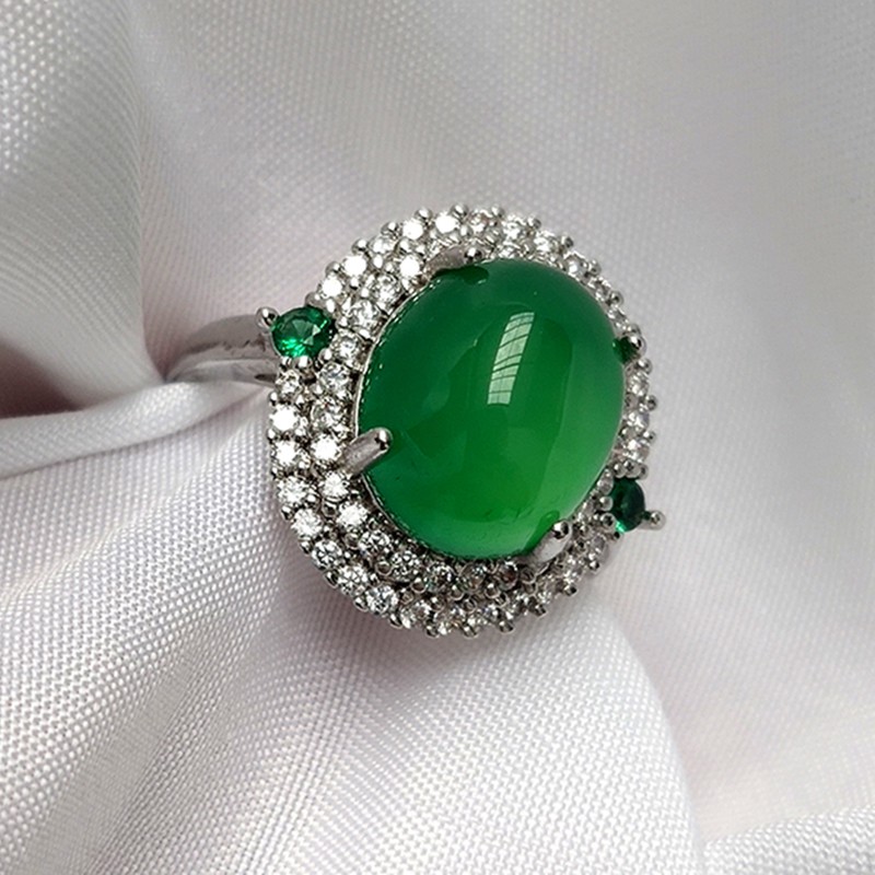 375 gold jade ring jewelry fashion accessories diamond gem