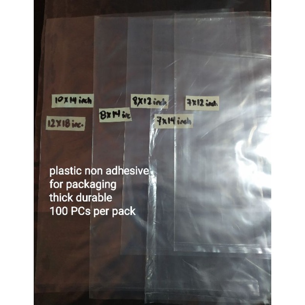 100 pcs plastic for packaging 03 100 per pack thick makapal p.p ...