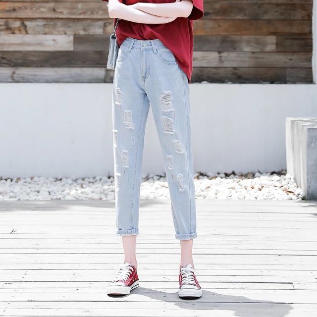 ankle length boyfriend jeans