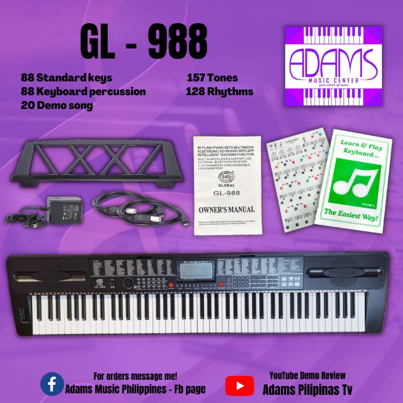 GL988 Digital keyboard Piano set) Shopee Philippines