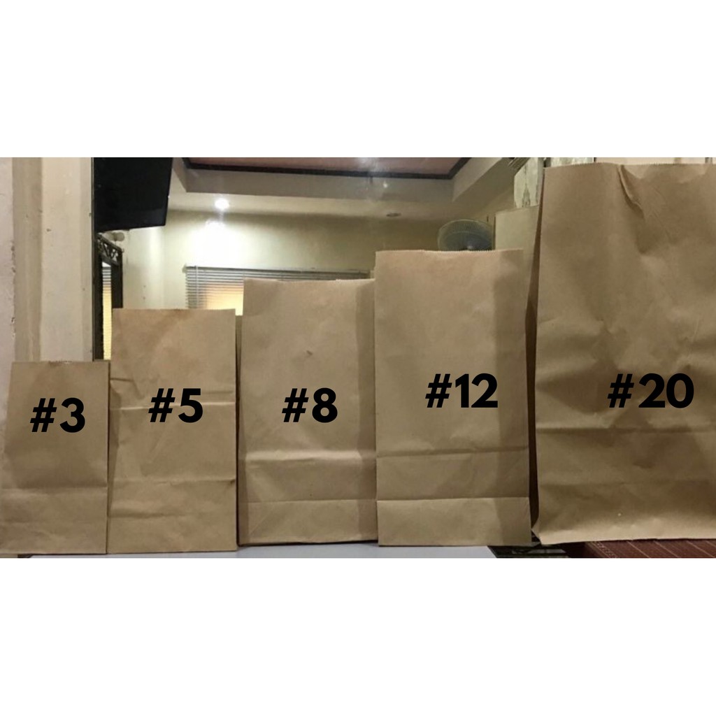 Brown Kraft Bag Paper Bags 50PCS Small Sizes | Shopee Philippines