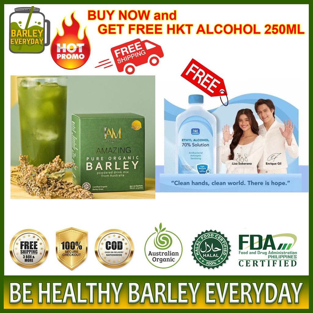 Buy 1 Original Pure Organic Barley Get Free 250ML HKT Ethyl Alcohol by