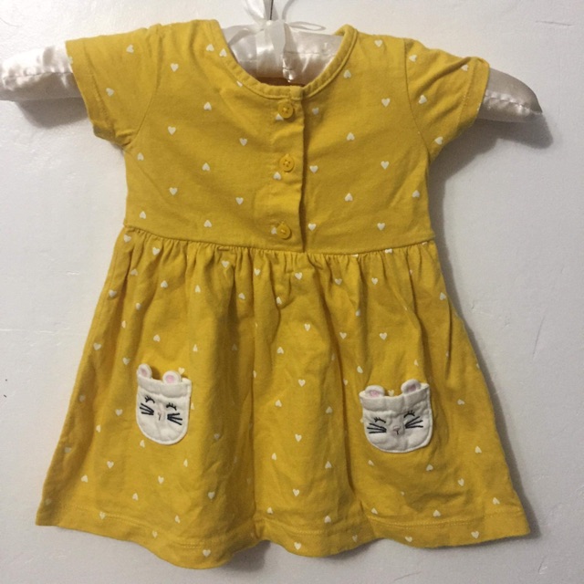 mustard yellow dress for baby girl