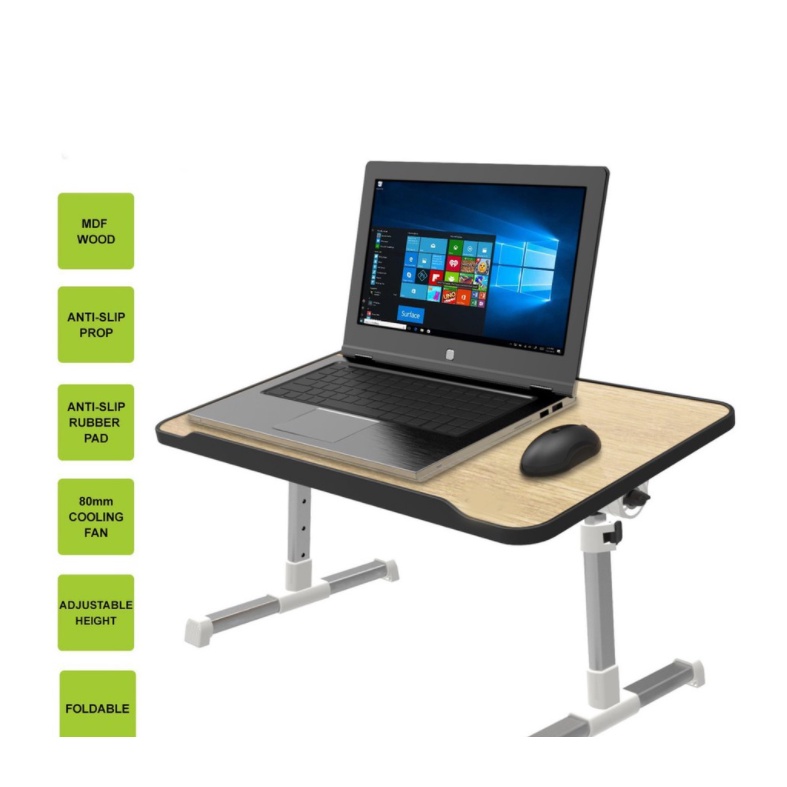 Adjustable Portable Multi Function ELaptop Desk with Cooling Fan