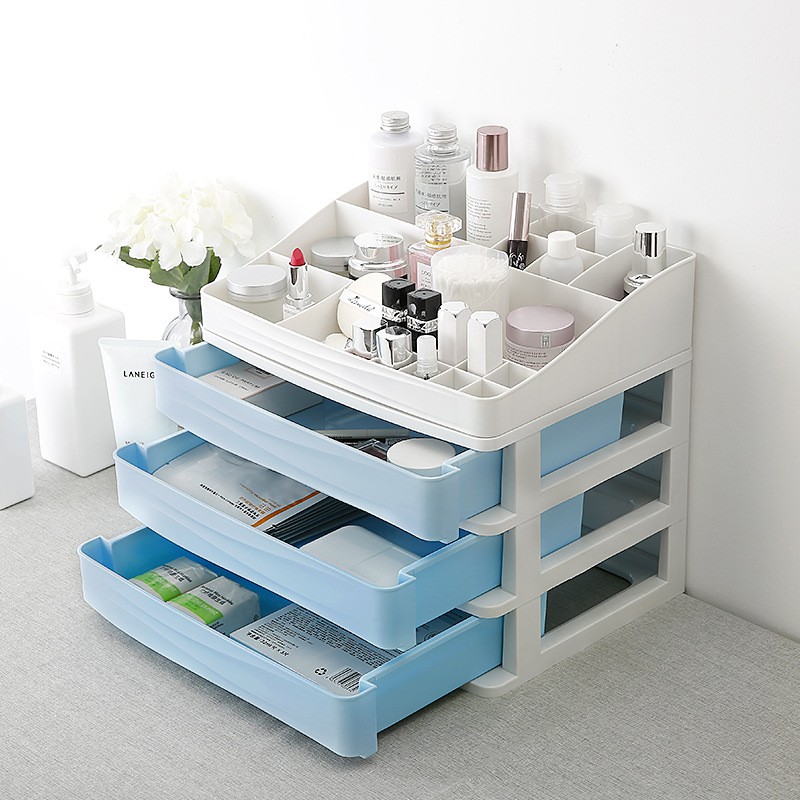 Desk Cosmetic Drawer Makeup Organizer Storage Box Container