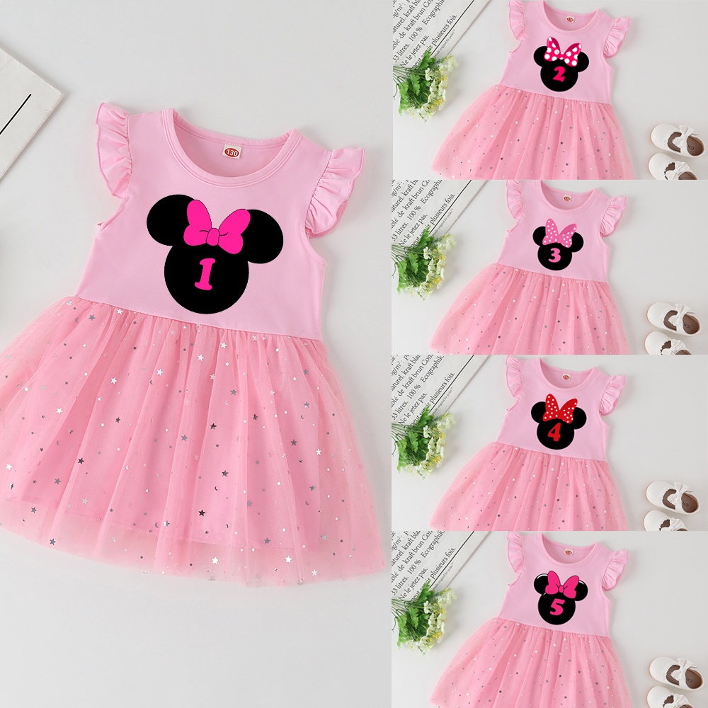 Disney Minnie Mouse Baby Girls Outfit Clothes Set Top Skirt Party Dress  9-36 M Home & Garden YA9644840