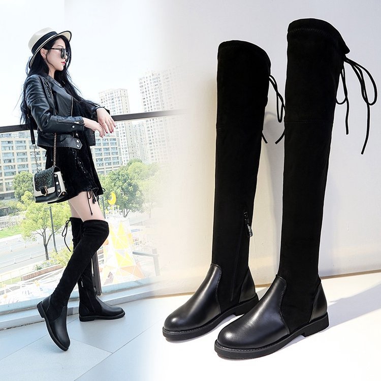 women's lace up over the knee boots