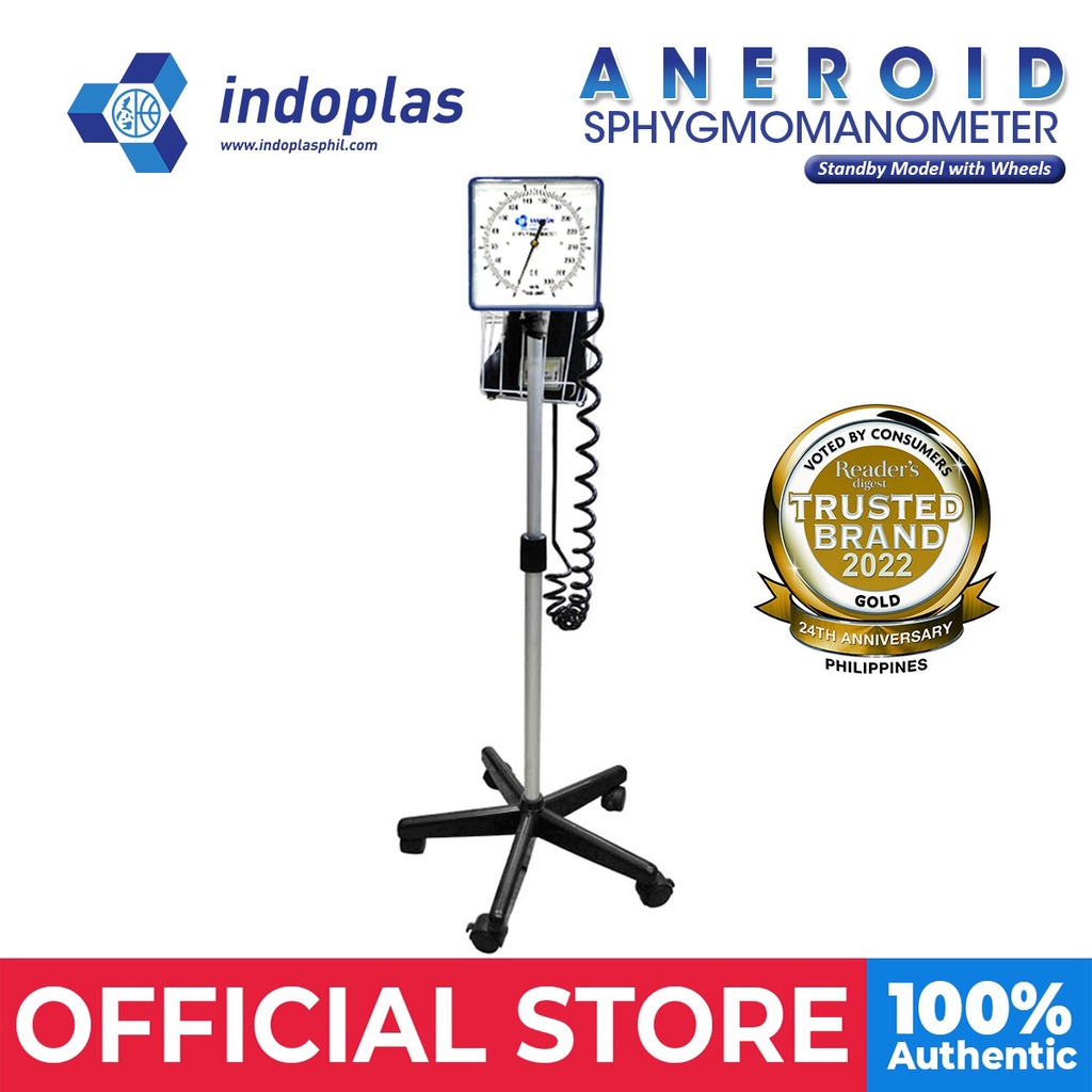 Indoplas Aneroid Blood Pressure Sphygmomanometer Standby Model with