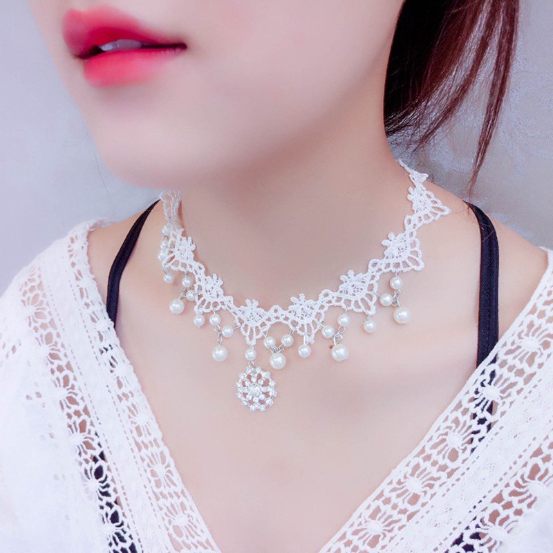 white neck choker