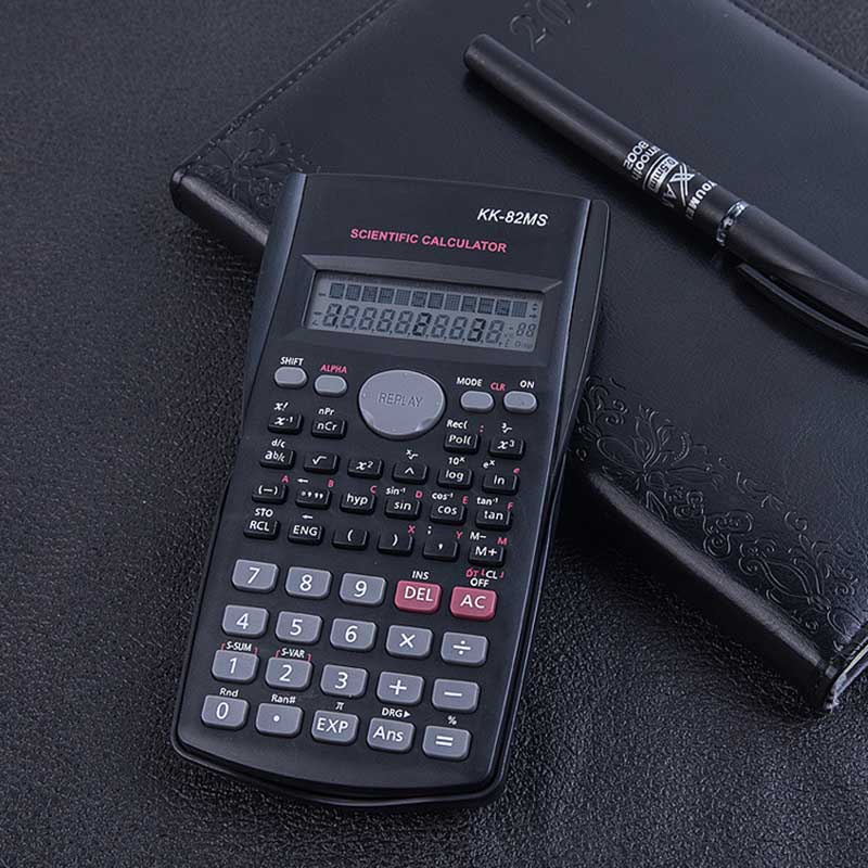 Digital Scientific Calculator Functions Statistics Mathematics 2Line Display for student school