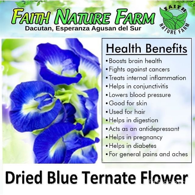 Factory price Organic Blue Ternate Dried 50g Butterfly Pea Dried