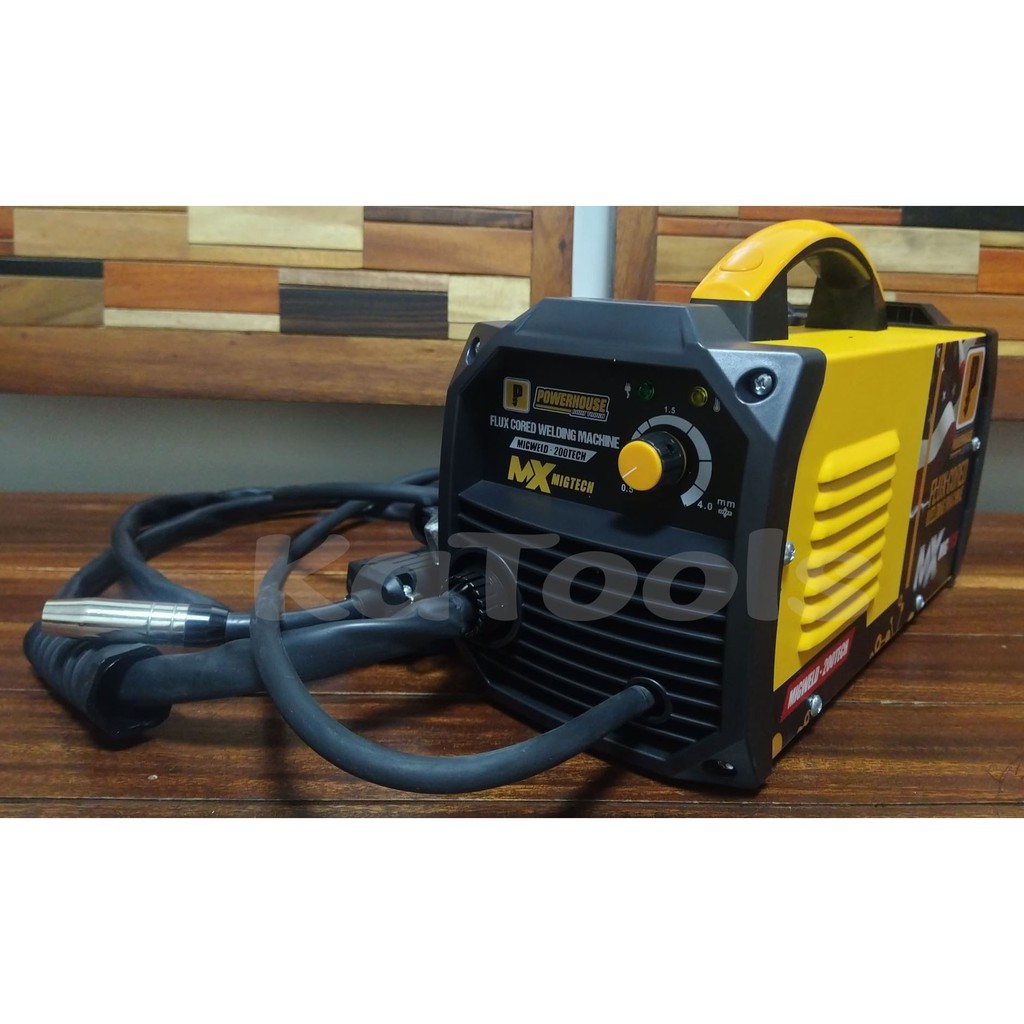 POWERHOUSE MIGWELD200TECH INVERTER GASLESS MIG WELDING MACHINE W/EXTRA