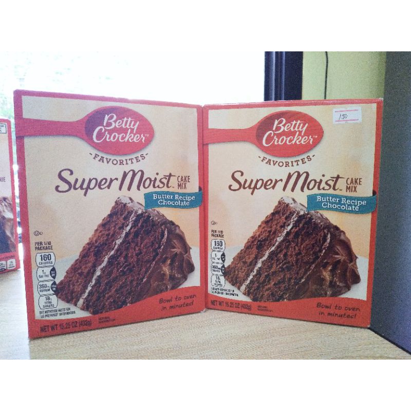 Betty Crocker Super Moist Cake Mix Butter Recipe Chocolate 432g