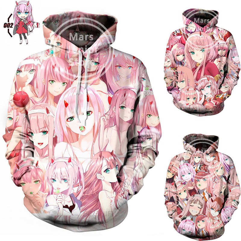 darling in the franxx 002 hoodie