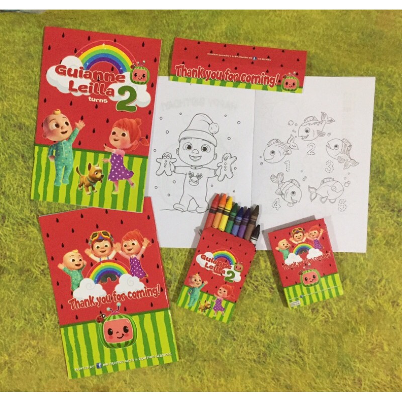 Personalized Cocomelon Activity Book and Crayon Set | Shopee Philippines