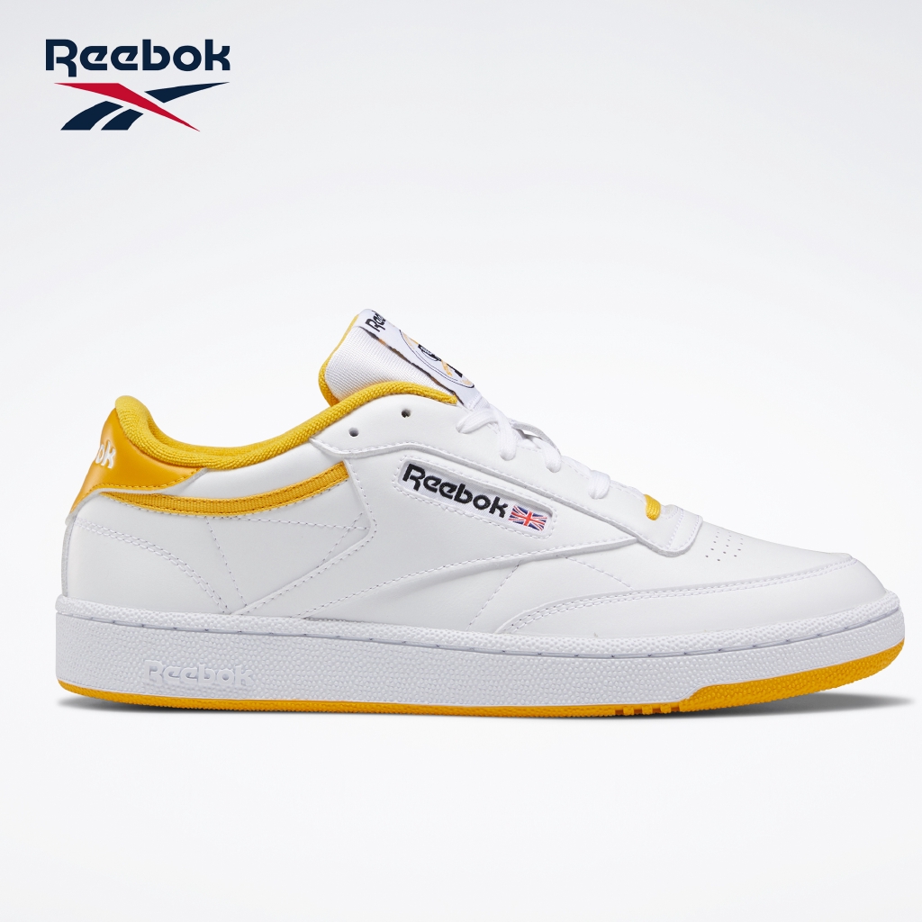 Reebok Club C 85 Classic Unisex Shoes (White/Vivid Orange) | Shopee  Philippines