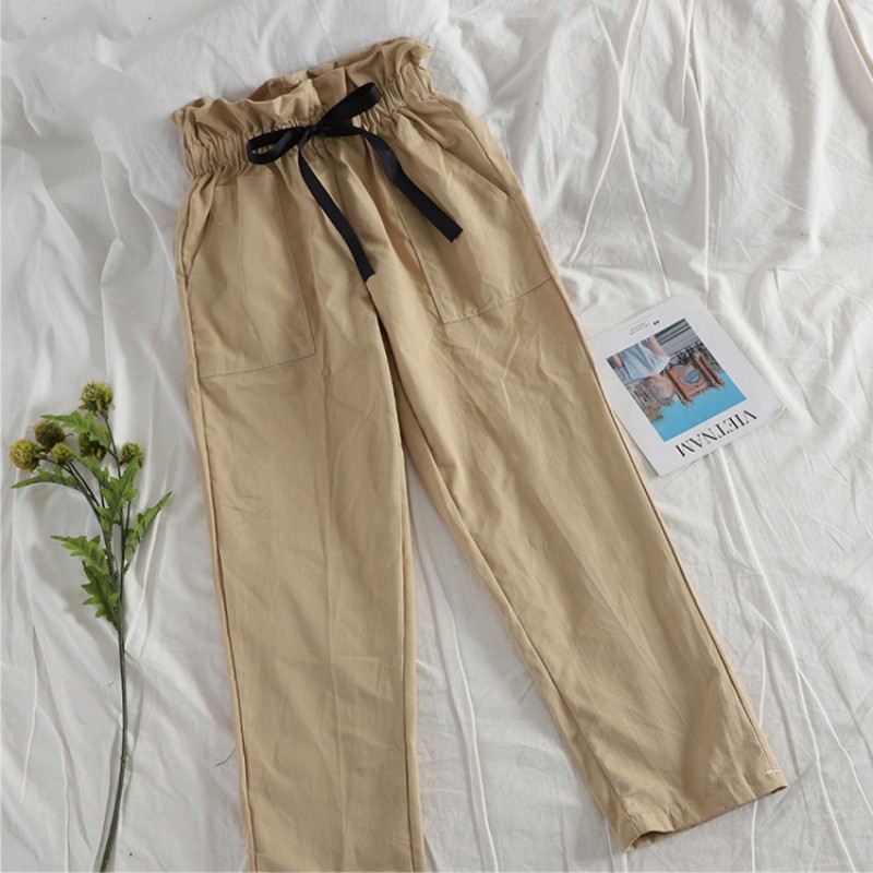 white high waisted cargo pants