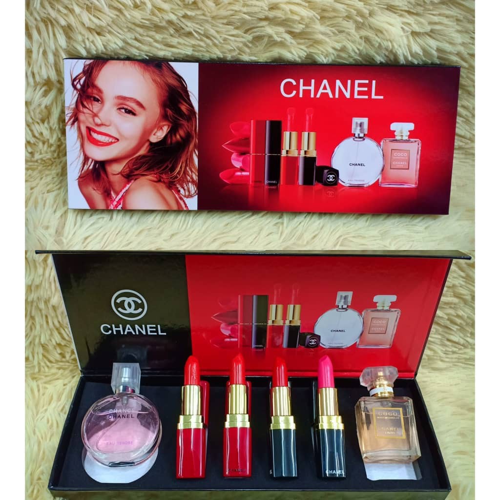 COD ☑️ CHANEL 6 IN 1 MAKE UP SET WITH PERFUME AND LIPSTICK | Shopee  Philippines