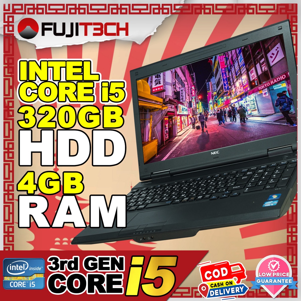 Nec Versapro Vx G Laptop Intel Core I5 3340m 4gb Ram Ddr3 3gb Hdd Free Bag And Charger Shopee Philippines