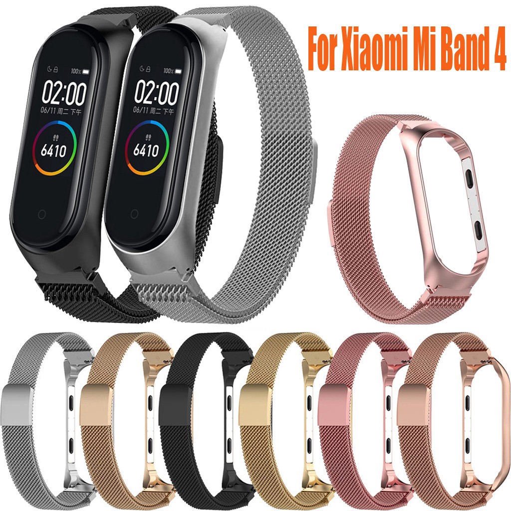 5 colors Xiaomi Mi Band 4 Metal Band Milanese Stainless Steel