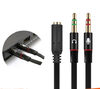 【In Stock】2 in 1 3.5mm Audio Extension Cable Headphone Splitter Female to 2 Male