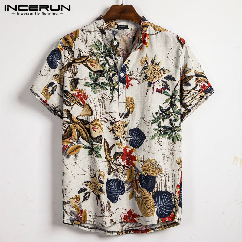 MTENG Mens Hawaiian Shirt 3D Floral Button Down Short Sleeve Shirts Casual Summer Shirts 