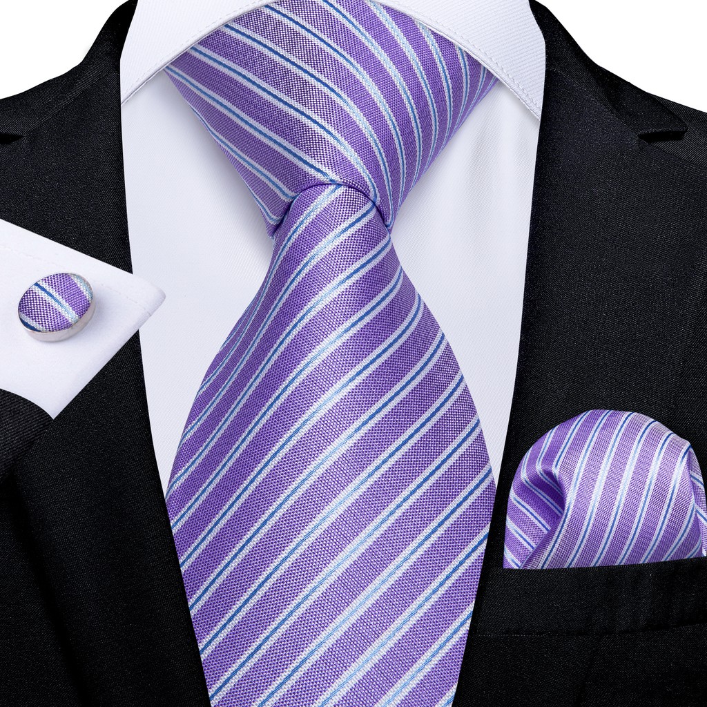 YFQHDD Ties for Men Purple Floral Necktie Business Formal Silk Tie