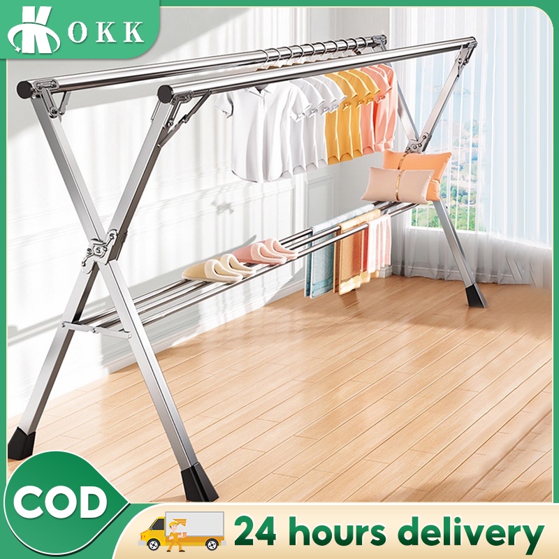 Outdoor & Indoor Retractable Towel Shoes Socks Laundry Clothes Drying Rack 