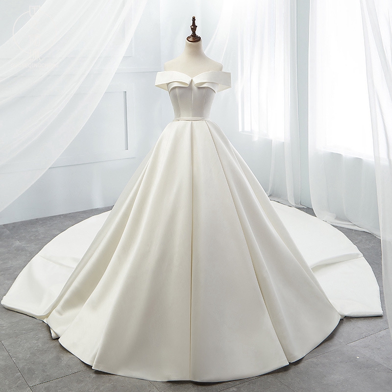 simple slim wedding dress