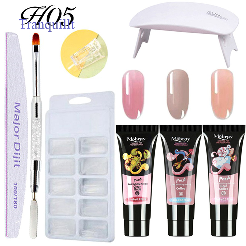 tranquillt Poly Nail Extention Gel Kit Anself Colors Poly Gel 3 Nail ...