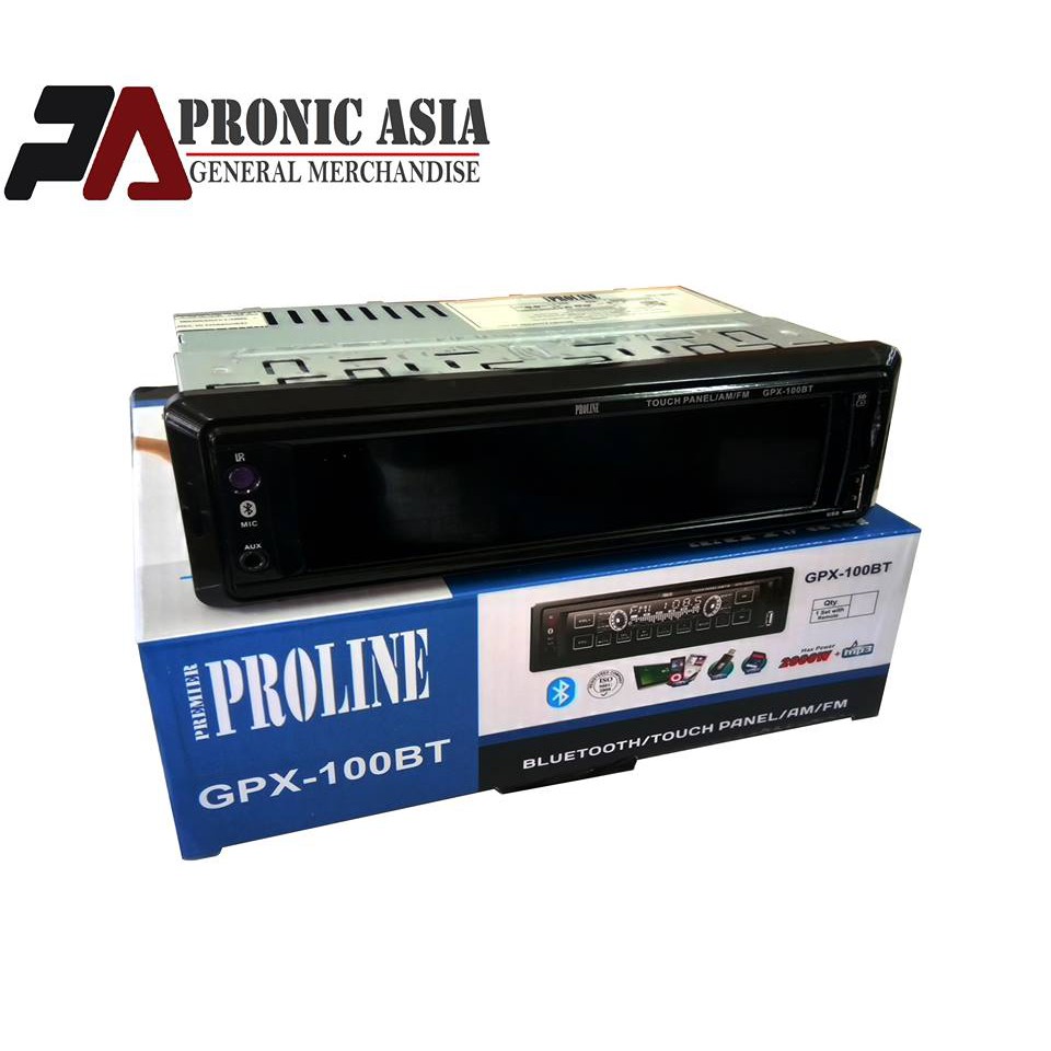 Proline Touch Panel Car Stereo w/ Bluetooth (GPX100BT