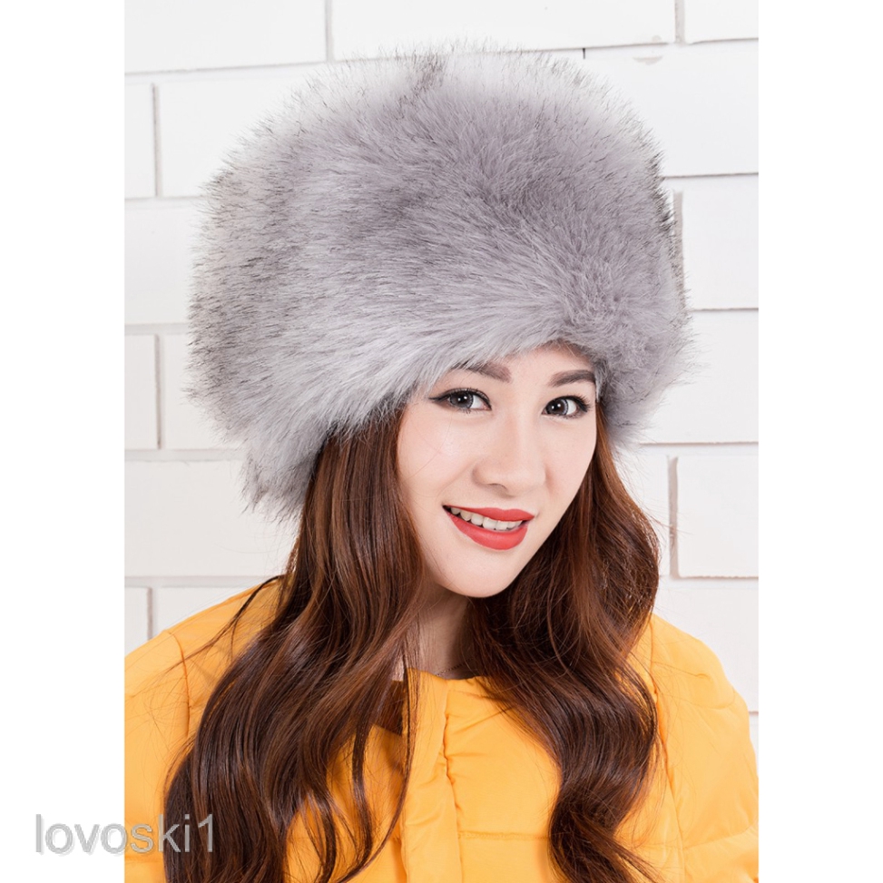 russian women's hats faux fur