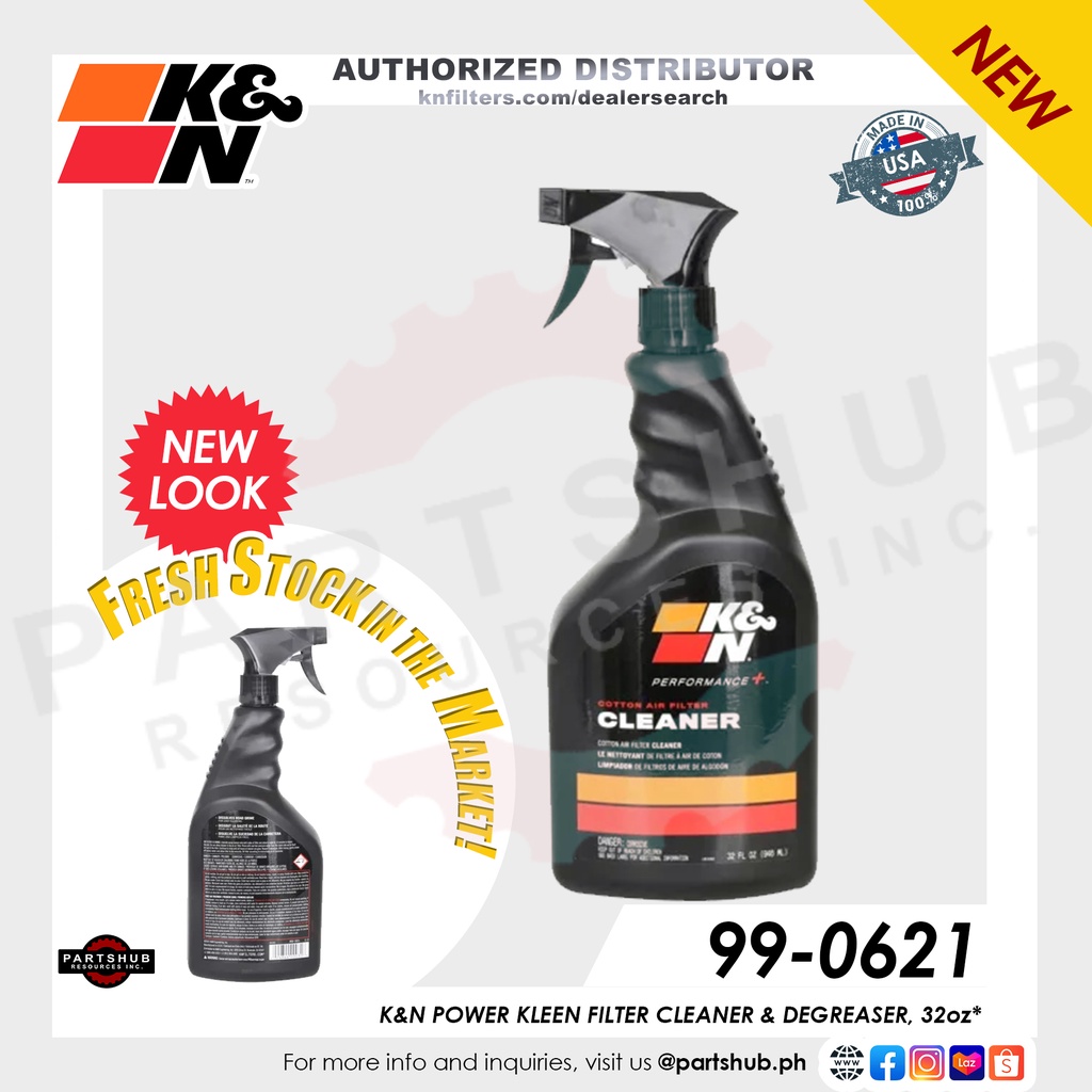 K&N CLEANING KIT POWER KLEEN 990621 (FILTER CLEANER & DEGREASER, 32oz
