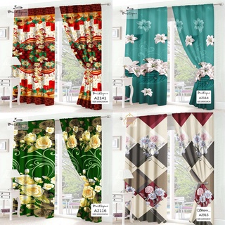 Pink elegance 1PC New Curtina 110x210cm Design Curtain For Window Door Room Home Decoration(No Ring #1