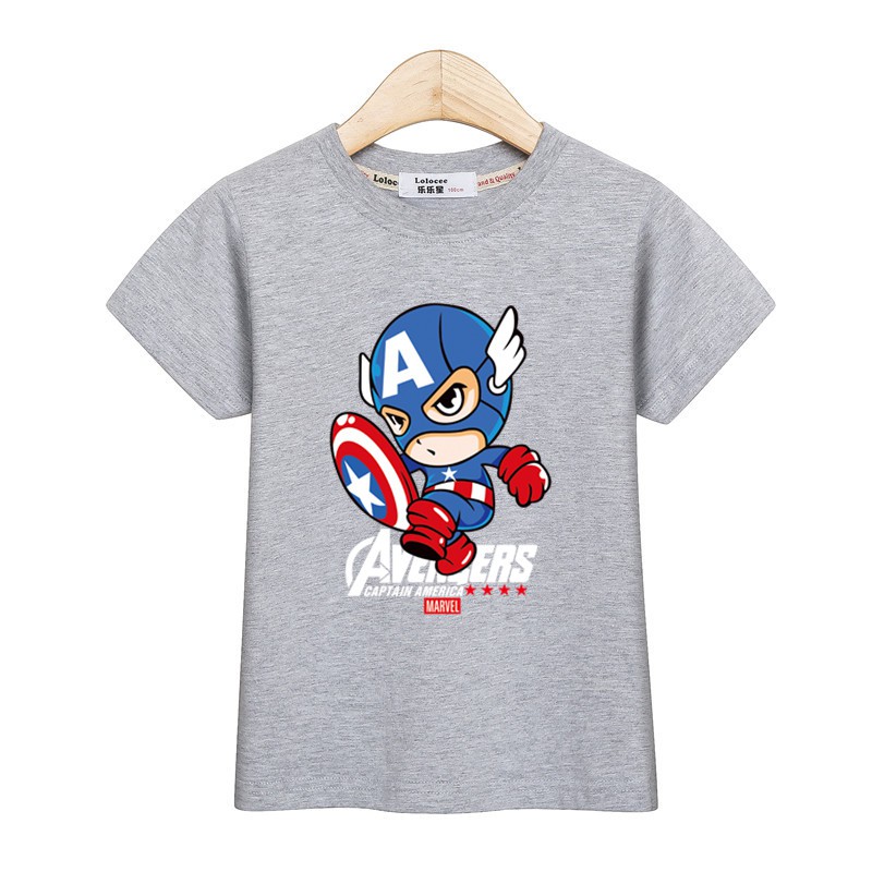 Boys Shirt Captain Americas Tops Baby Kids T Shirt Avengers Shopee Philippines - t shirt roblox capitan america