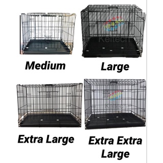 Collapsible Dog Cage | Pet Cage | Cat Cage Medium Large XL and XXL size Black